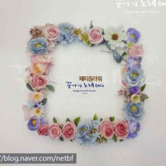 납골당리스/ 부분리스/ 납골당꽃장식/봉안당 개인 사각리스/납골당 추모/실크플라워